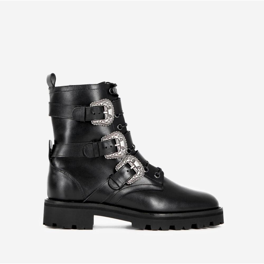The Kooples Rangers Leather Boots (39)